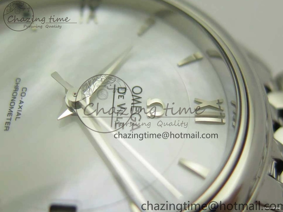 0227 BestValue De Ville Prestige Ladies 32.7mm SS MKF 1:1 Best Edition White Dial SS Markers on SS Bracelet MIYOTA 7971